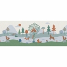 Dětská vliesová bordura A.S. Création SK-Borten – lesní zvířátka, zelená